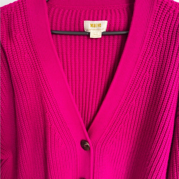 Maeve Women's Bright Pink Cardigan Sweater - Picture 3 of 7
